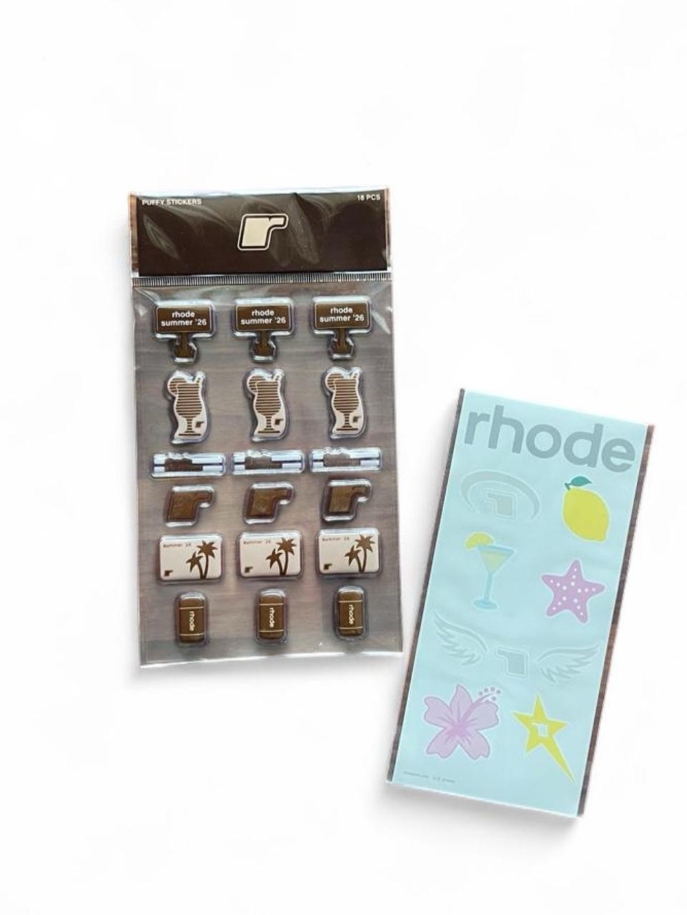 Limited Edition Rhode Puffy Stickers and Temporary Tattoos